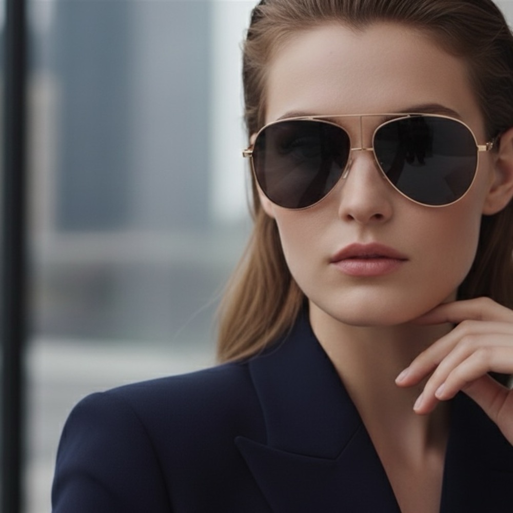 BALMAIN Authentic Aviator Sunglasses NWOT Made in France